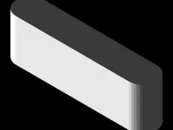 miniature bar rounded at edges