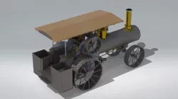 Model steam traction engine
