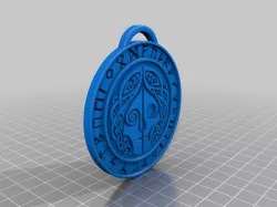 Norse Goddess Hel coin necklace amulet Viking jewellery