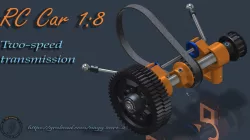 RC Car 1:8 two-speed transmission