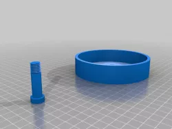 Round Cover for 4" Fixture Plate with Screw-In Peg
