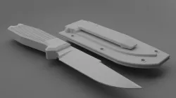 Short Knife with Sheath