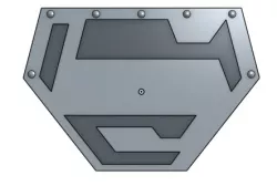 STEEL (John Henry Irons) inspired superman chest emblem
