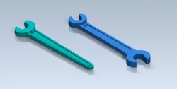 Studycadcam 3D CAD T. Carreras Soto, collection 12,  straight wrenches / T. Carreras Soto, colección 12, llaves fijas rectas / Autodesk Inventor Pro