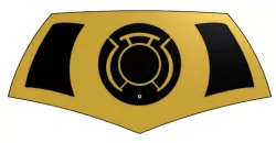superman yellow lantern/ parallax inspired chest emblem