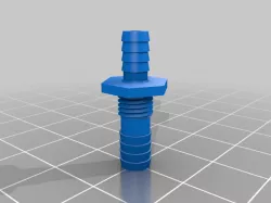 Through-hole barb fitting 