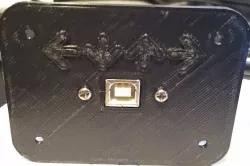 USB B female port mount with DDR arrows