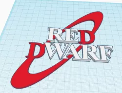 Wall Art Series 6: Red Dwarf Logo (Designed for filament change 2 tone)