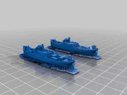 1/1250 Scale EFC 1020 Freighter with Deck Guns and Cargo