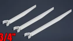 3/4" PVC Pipe Stake With Wire Channel - 8", 10" & 12"