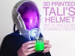 3D Printed Tali Helmet (with vacuum formed visor)