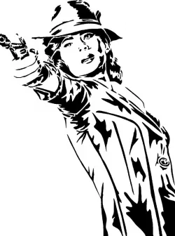 Agent Carter stencil
