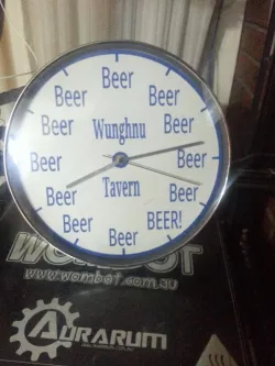 Beer clock.