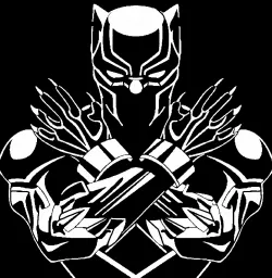 Black Panther stencil 6