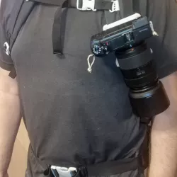 Camera mount for backpack