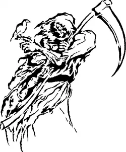 Grim Reaper stencil 19