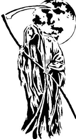 Grim Reaper stencil 20