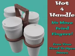 Hot 4 Handle Coffee Tote Carrier