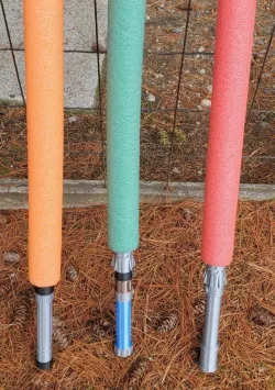 Pool Noodle Saber Handle: mix and match light saber hilt set