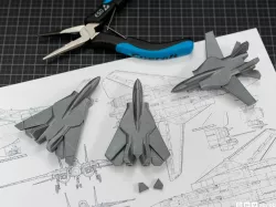  Print-in-place and articulated F14 Jet Fighter with Improved Wingdesign