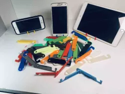 Remix of Zemistr's Phone-Tablet stand - Clip Close Version