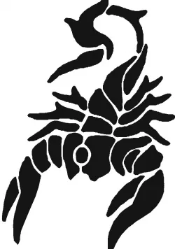 Scorpion stencil 18