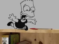Silhouette of Bart falling