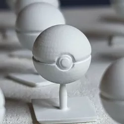 Solid Pokeball for Miniatures