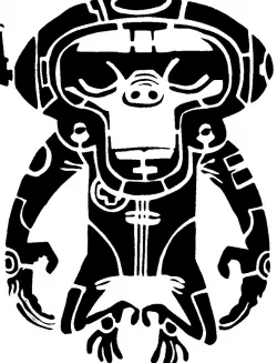 Space Monkey stencil