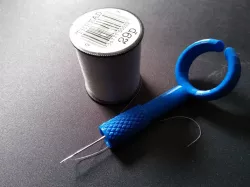 Speedy stitcher sewing tool for sewing machine needles