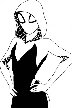 Spider Gwen stencil 4