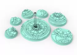 Steampunk elves, Bases sample for Wargame, Dark city of Myriam.