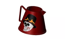 -steampunk skull jug