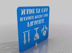 Stencil - FRAGILE, HANDLE WITH CARE, MADE IN USA