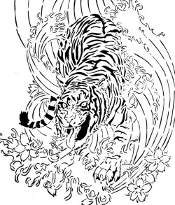 Tiger stencil 5