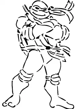 TMNT Leonardo stencil 2