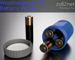 Weatherproof AA Battery Storage