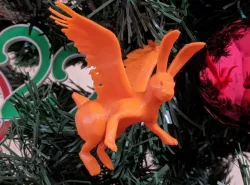 Winged Bunny Rabbit, flying or hanging