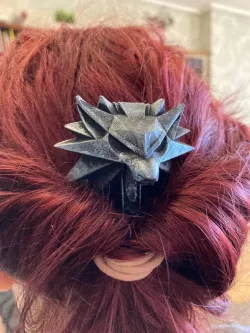  Witcher III Wolf School Hair Pin