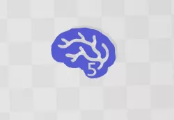 Zombie Dice 5 Brain Token
