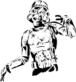 Zombie stormtrooper stencil