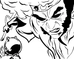 Afro Samurai stencil 2