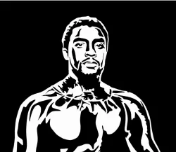 Black Panther stencil 7