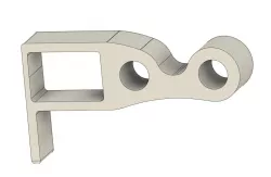 Blinds double curtain rod bracket (closed loop)