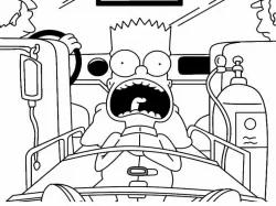 Crazy Bart Simpsons wall art