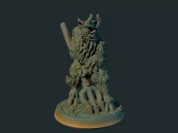 Devil with pitchfork  (supportless, FDM-friendly)