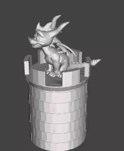 dragon on castle 