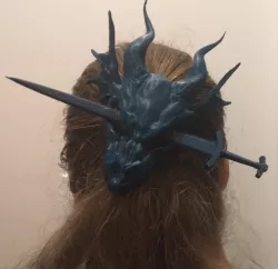 Dragon Skull Hair Pin