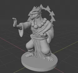Dragonborn monk dnd figurine 