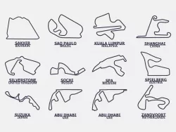 F1 Circuits with tags (37 Circuits)